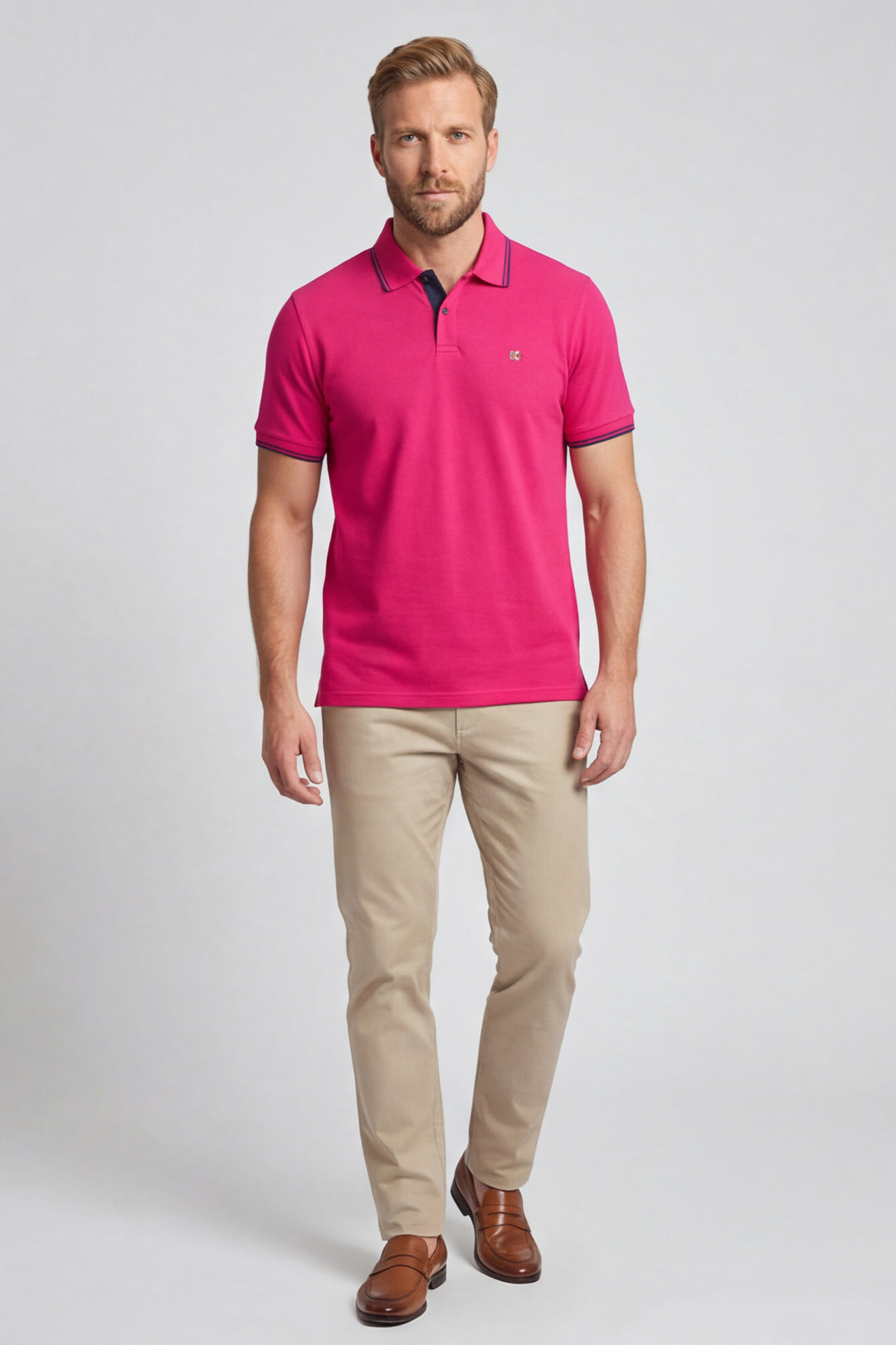 Giordano Nico Signature Polo - Roze