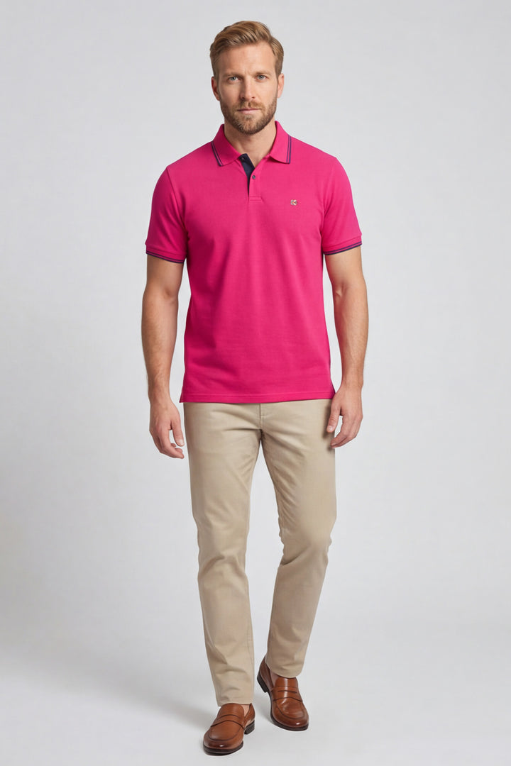 Giordano Nico Signature Polo - Roze