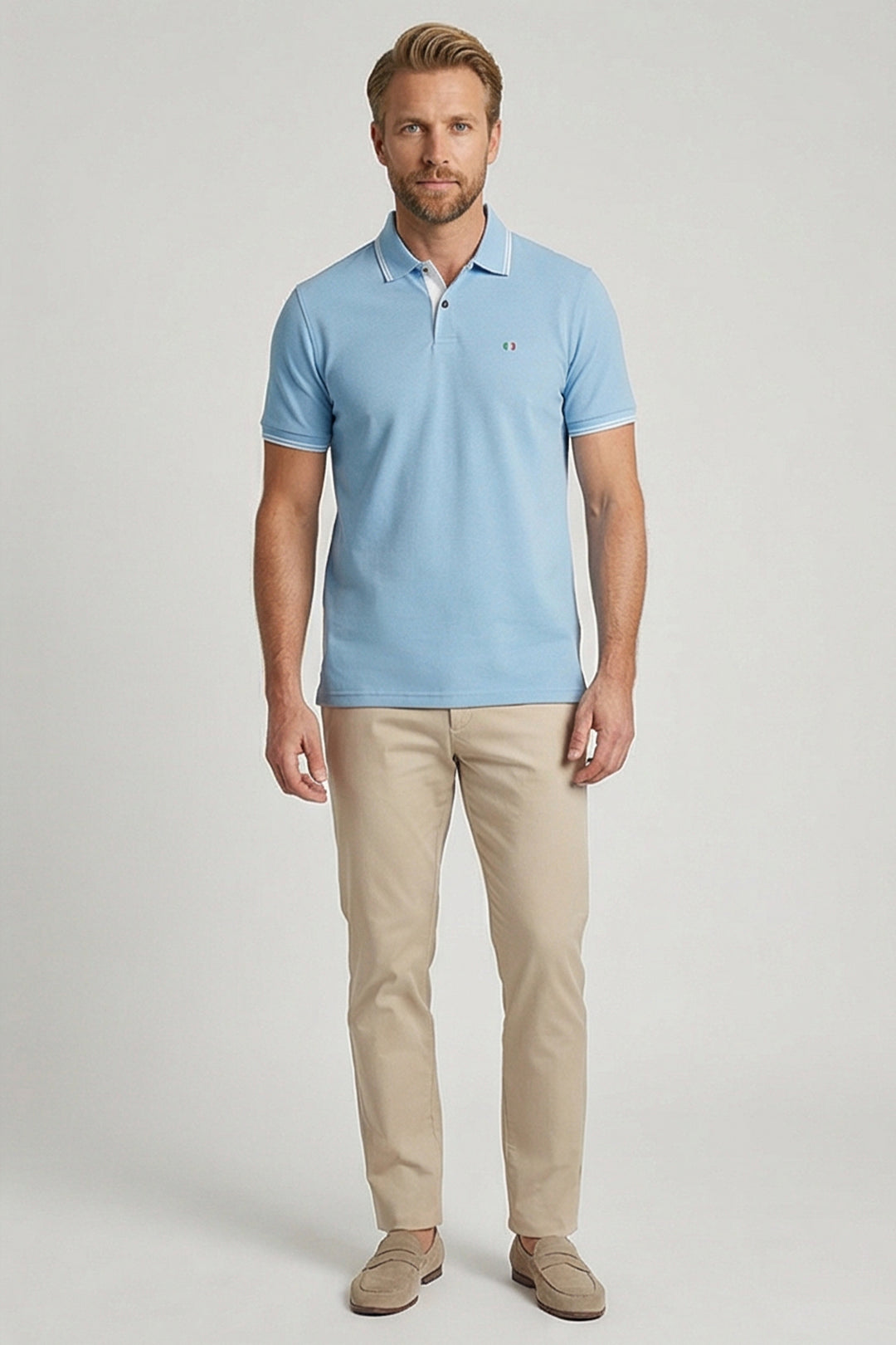 Giordano Nico Signature Polo - Middenblauw