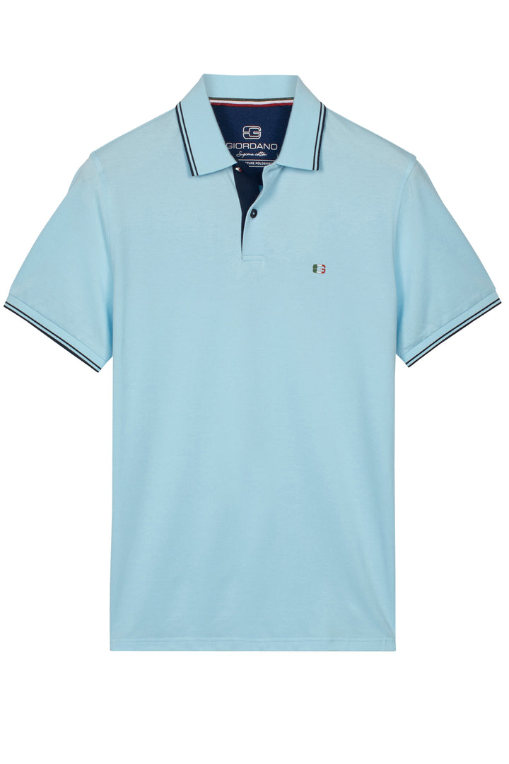 Giordano Nico Signature Polo - Lichtblauw