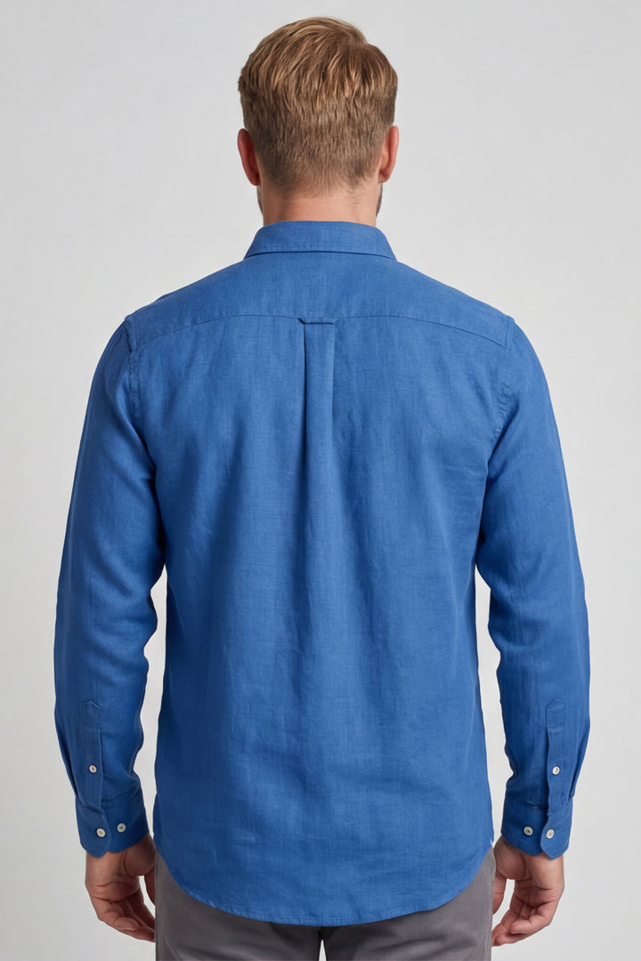 Giordano Ivy Linnen Overhemd - Petrol