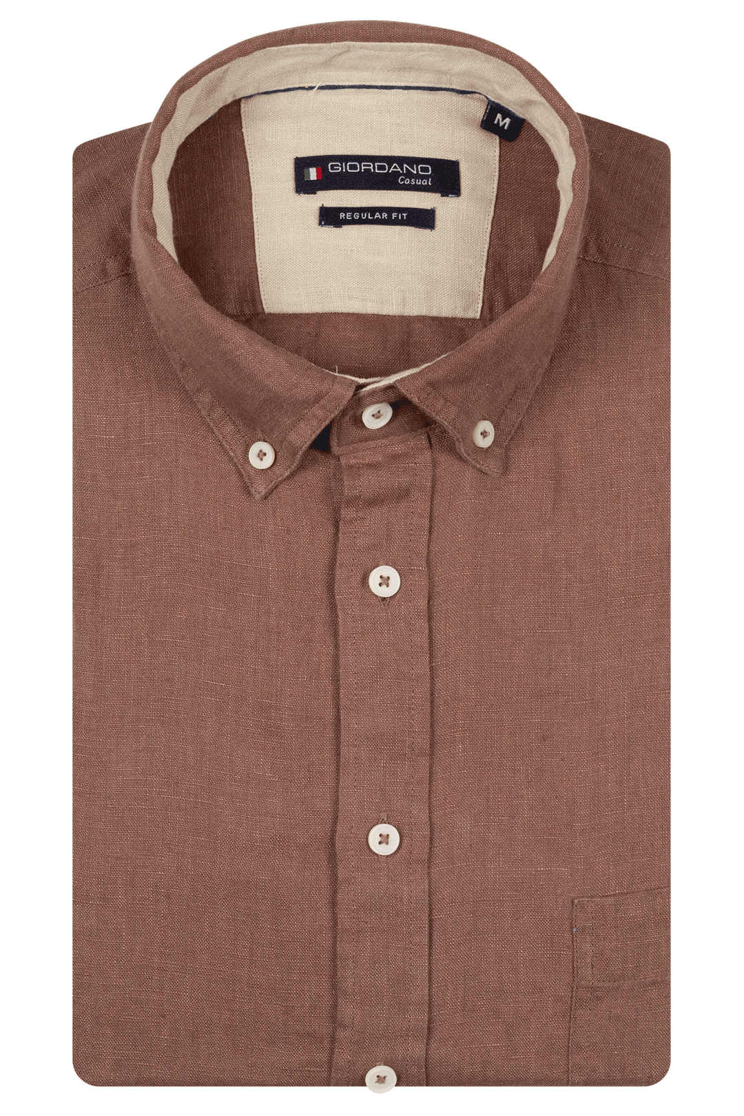 Giordano Ivy Linnen Overhemd - Brown