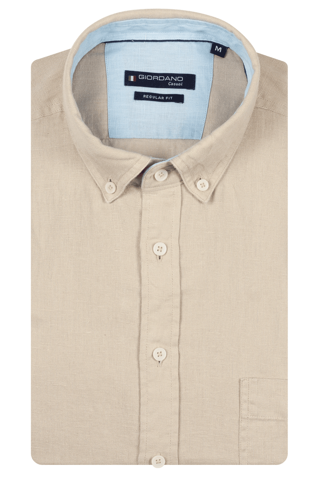 Giordano Ivy Linnen Overhemd - Beige