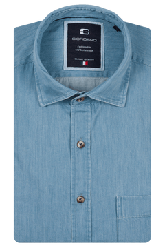 Giordano Verona Washed Denim Overhemd - Blue