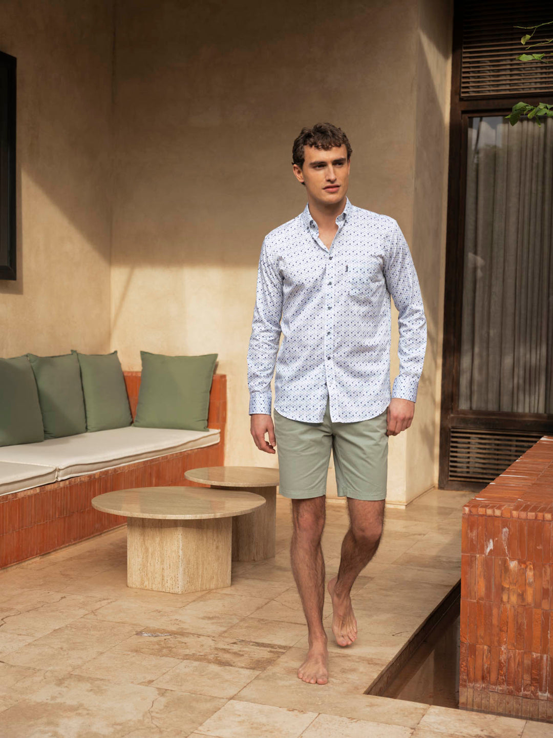 Giordano Ivy Organische print Overhemd - Green