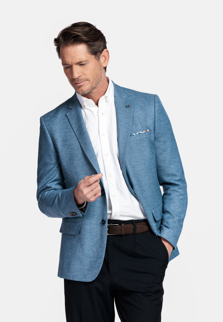 Giordano Robert Linnen Twill Colbert - Denim Blauw