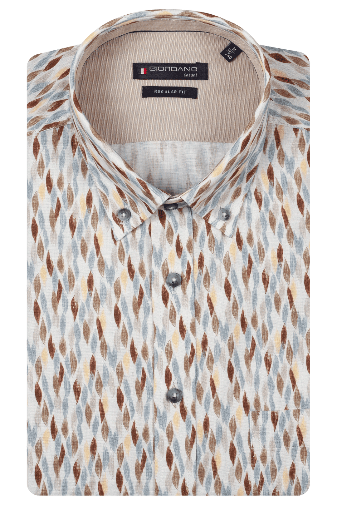 Giordano Ivy Organic Print Overhemd - Oranje
