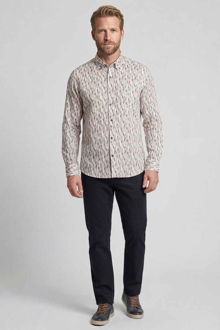 Giordano Ivy Organic Print Overhemd - Oranje