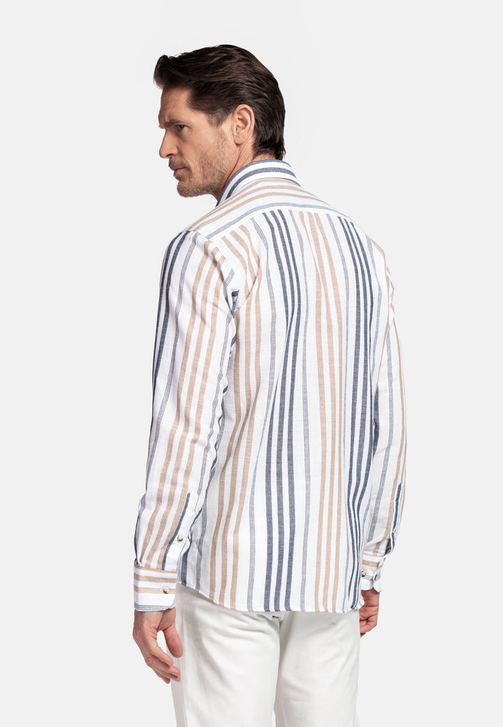 Giordano Ivy Button Down Gestreept Overhemd - Blauw