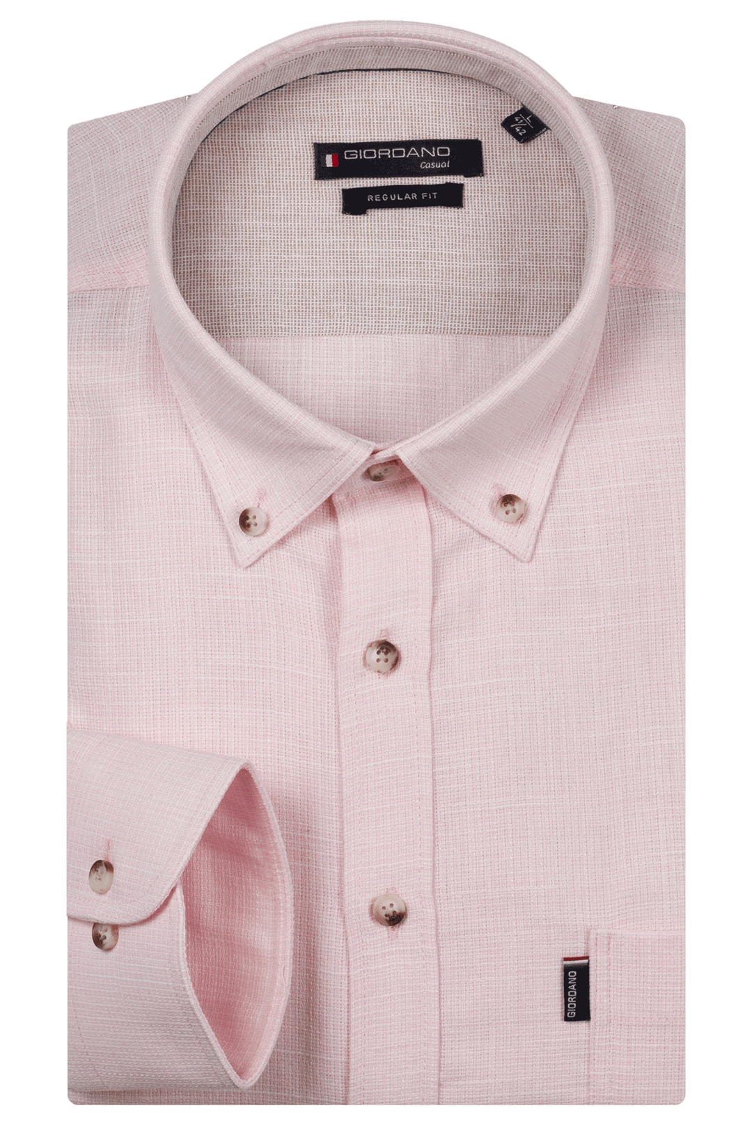 Giordano Ivy Button Down Structured Overhemd - Cerise