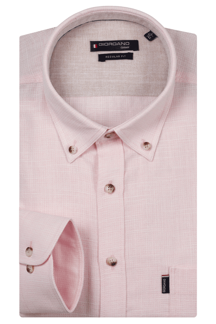 Giordano Ivy Button Down Structured Overhemd - Cerise