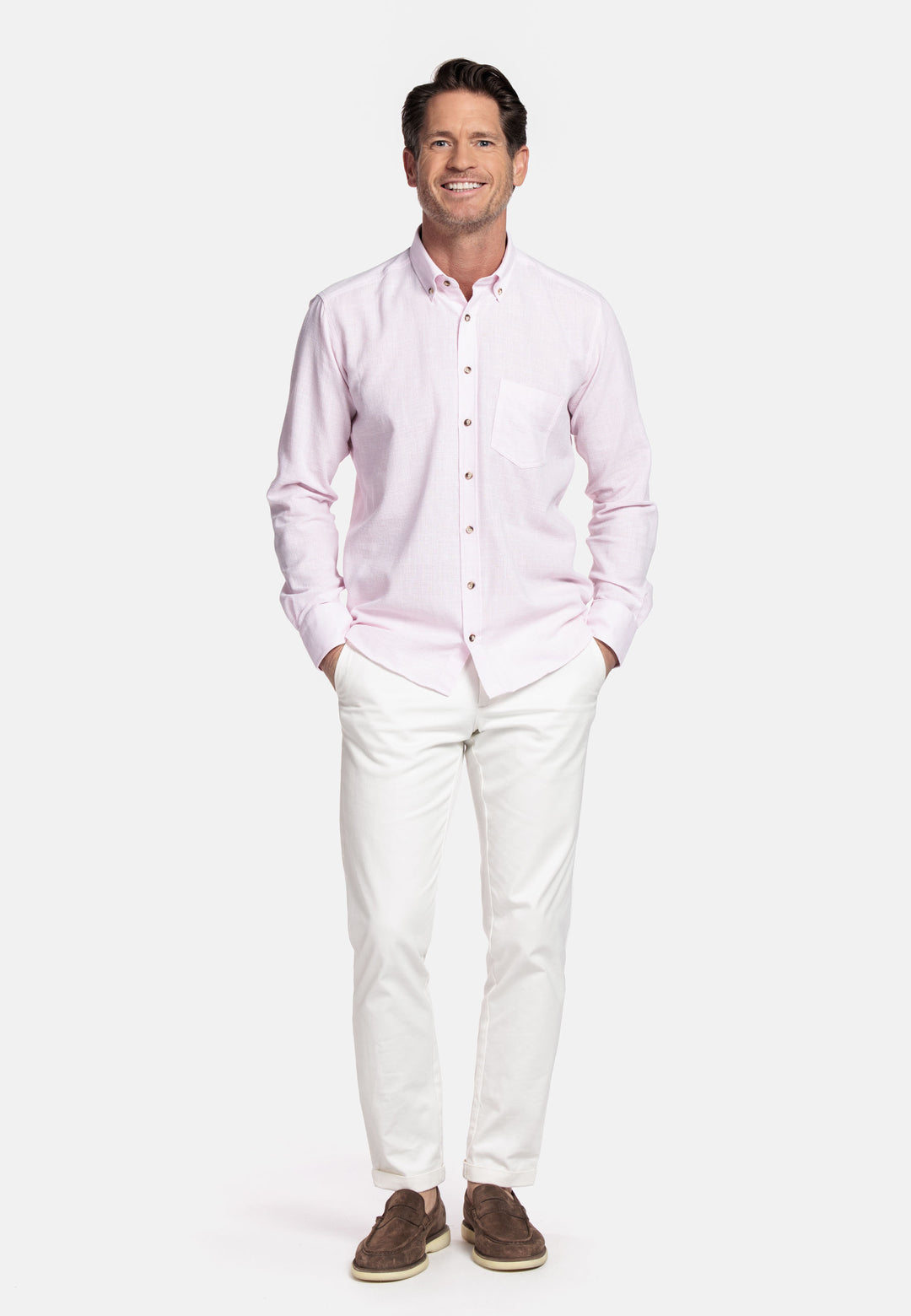 Giordano Ivy Button Down Structured Overhemd - Cerise