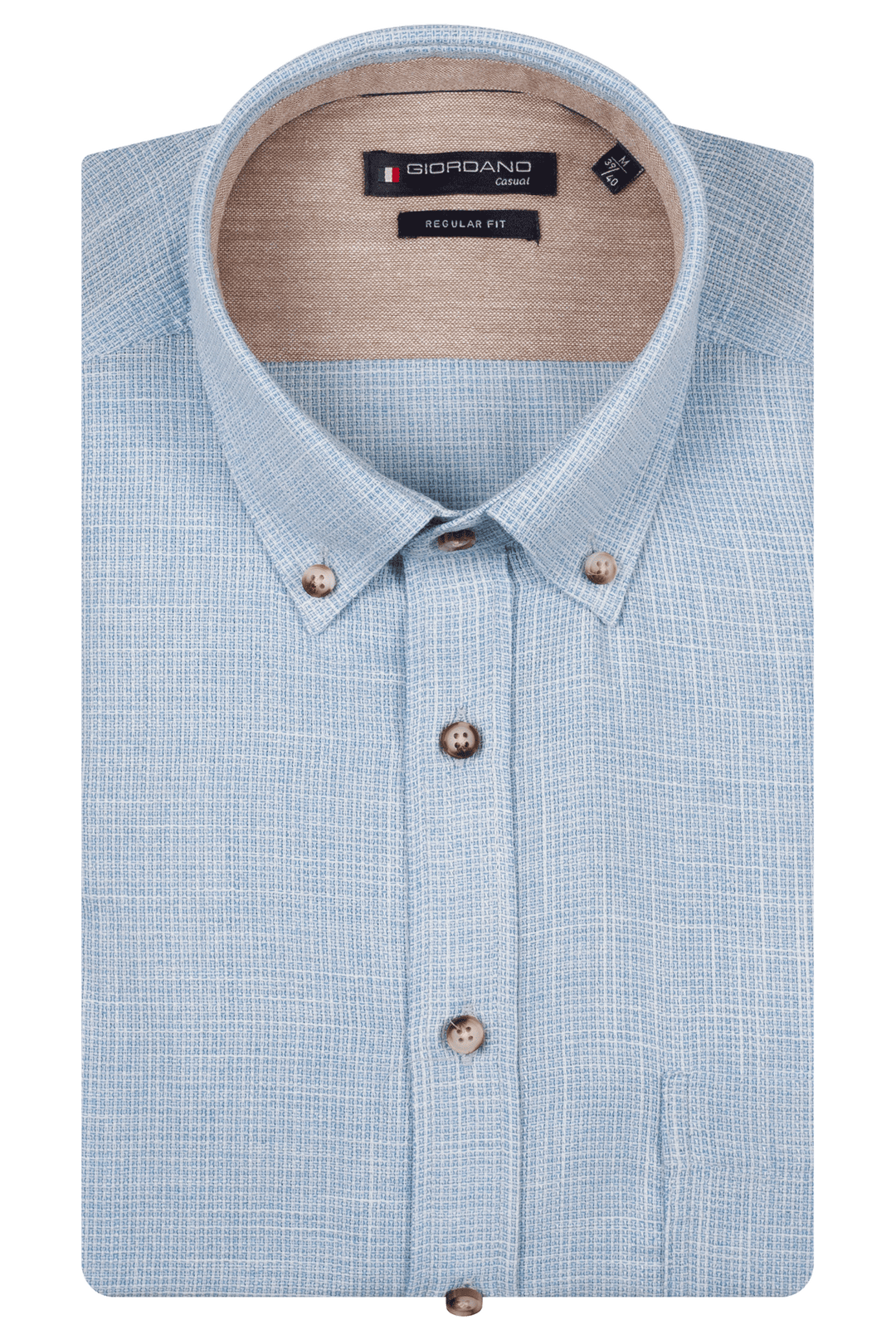 Giordano Ivy Button Down Structured Overhemd - Blue