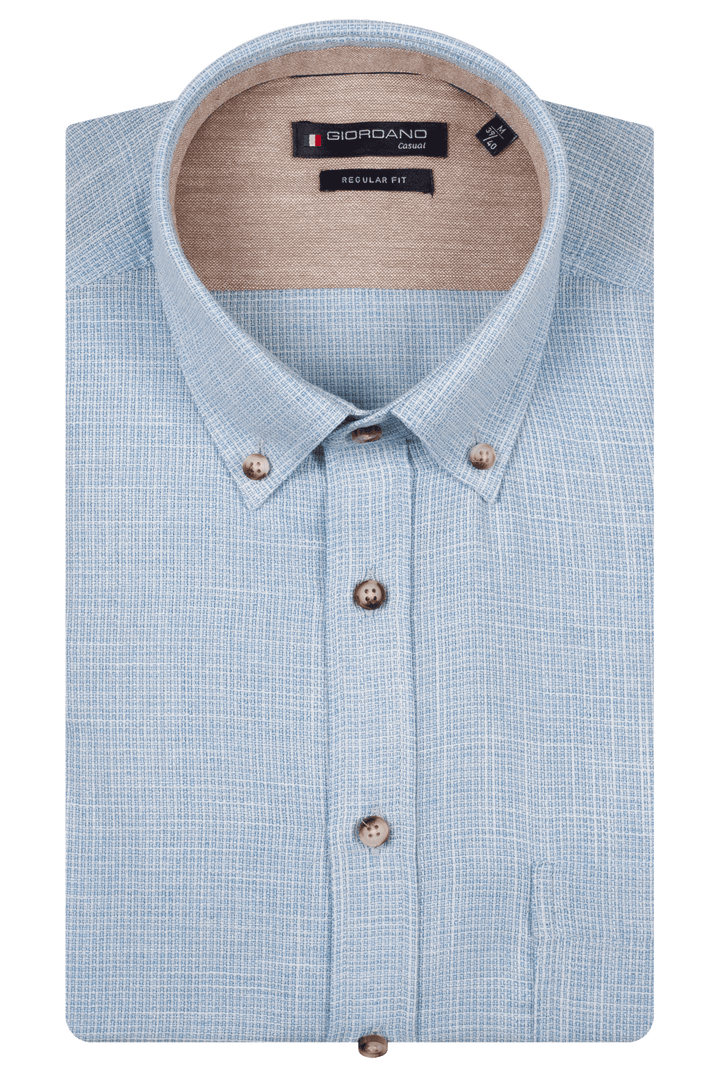 Giordano Ivy Button Down Structured Overhemd - Blue