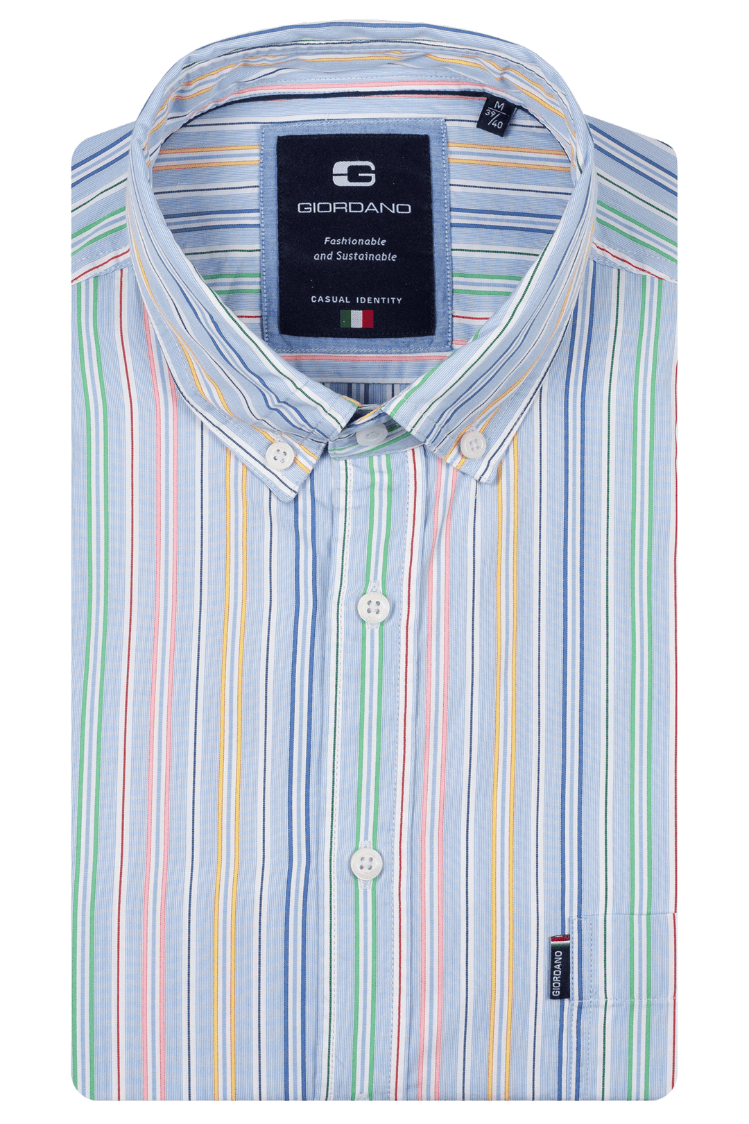 Giordano Brando Gestreept Overhemd - Multicolor