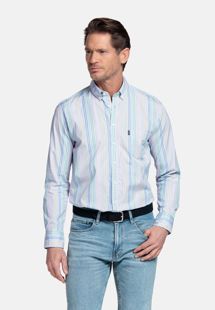 Giordano Brando Gestreept Overhemd - Multicolor
