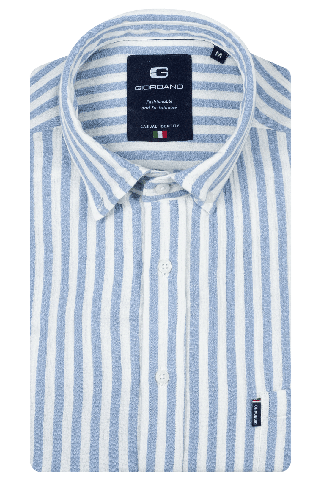 Giordano Dino Double Wave Gestreept Overhemd - Light Blue