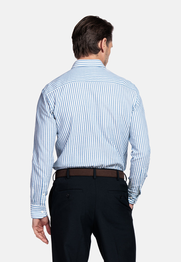 Giordano Dino Double Wave Overhemd - Lichtblauw