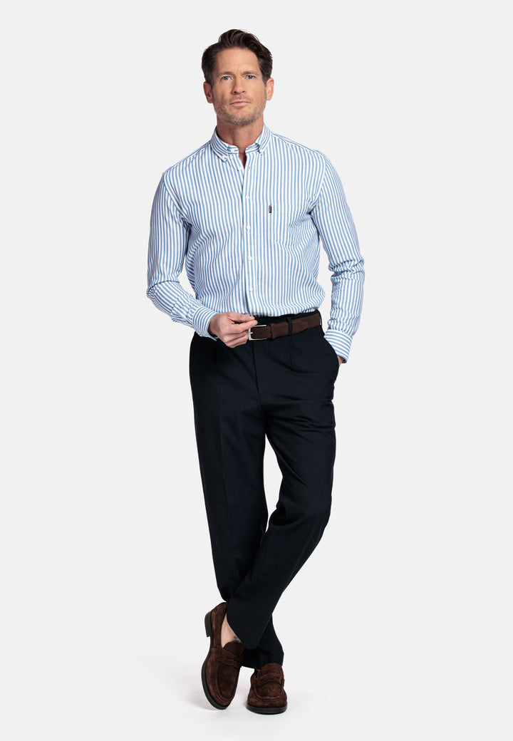 Giordano Dino Double Wave Overhemd - Lichtblauw