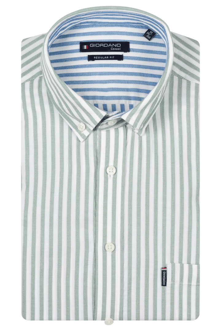 Giordano Dino Double Wave Overhemd - Groen