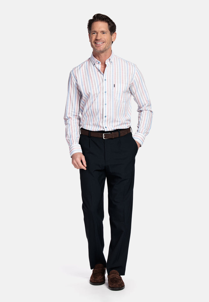 Giordano Ivy Gestreept Overhemd - Rood