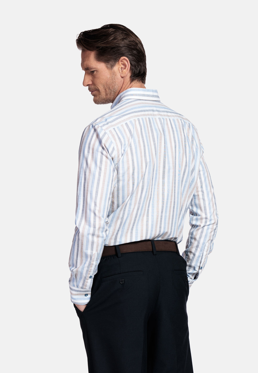 Giordano Ivy Gestreept Overhemd - Blue