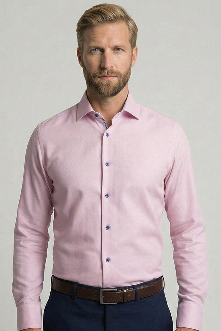 Giordano Locarno Oxford Pinpoint Overhemd - Roze