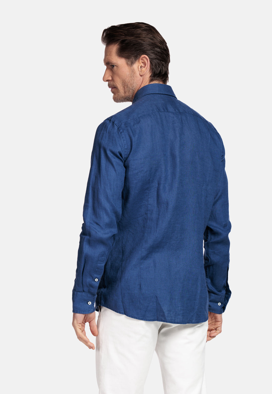 Giordano Row Soft Washed Linnen Overhemd - Blauw