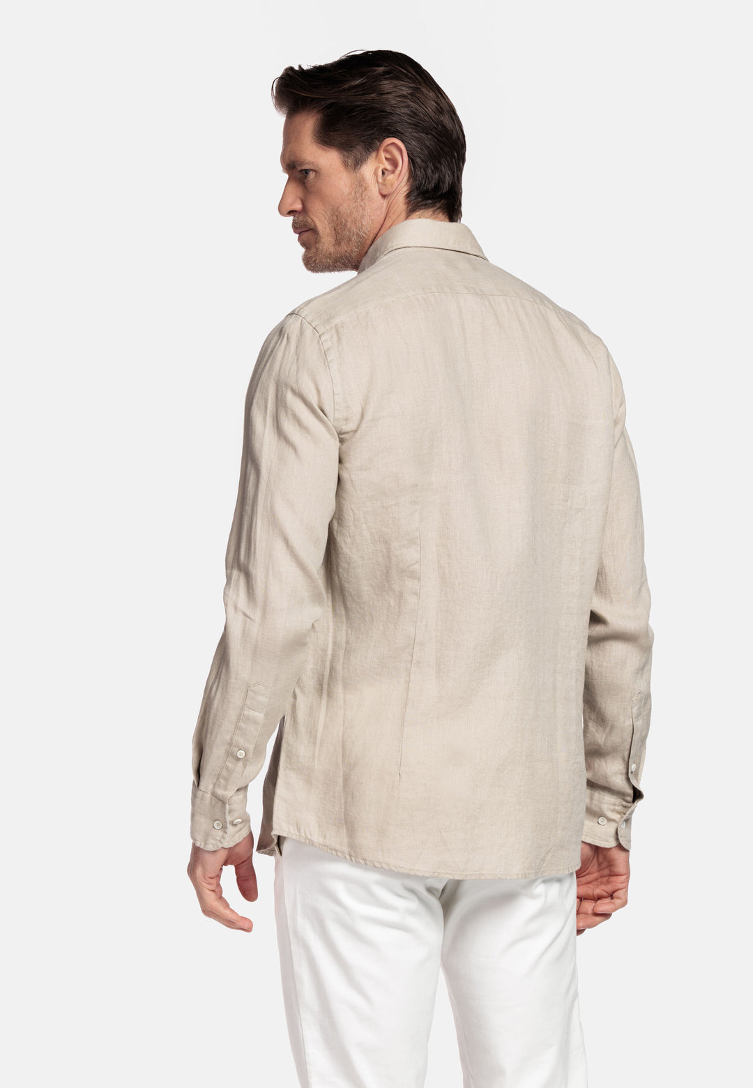 Giordano Row Linnen Overhemd - Beige
