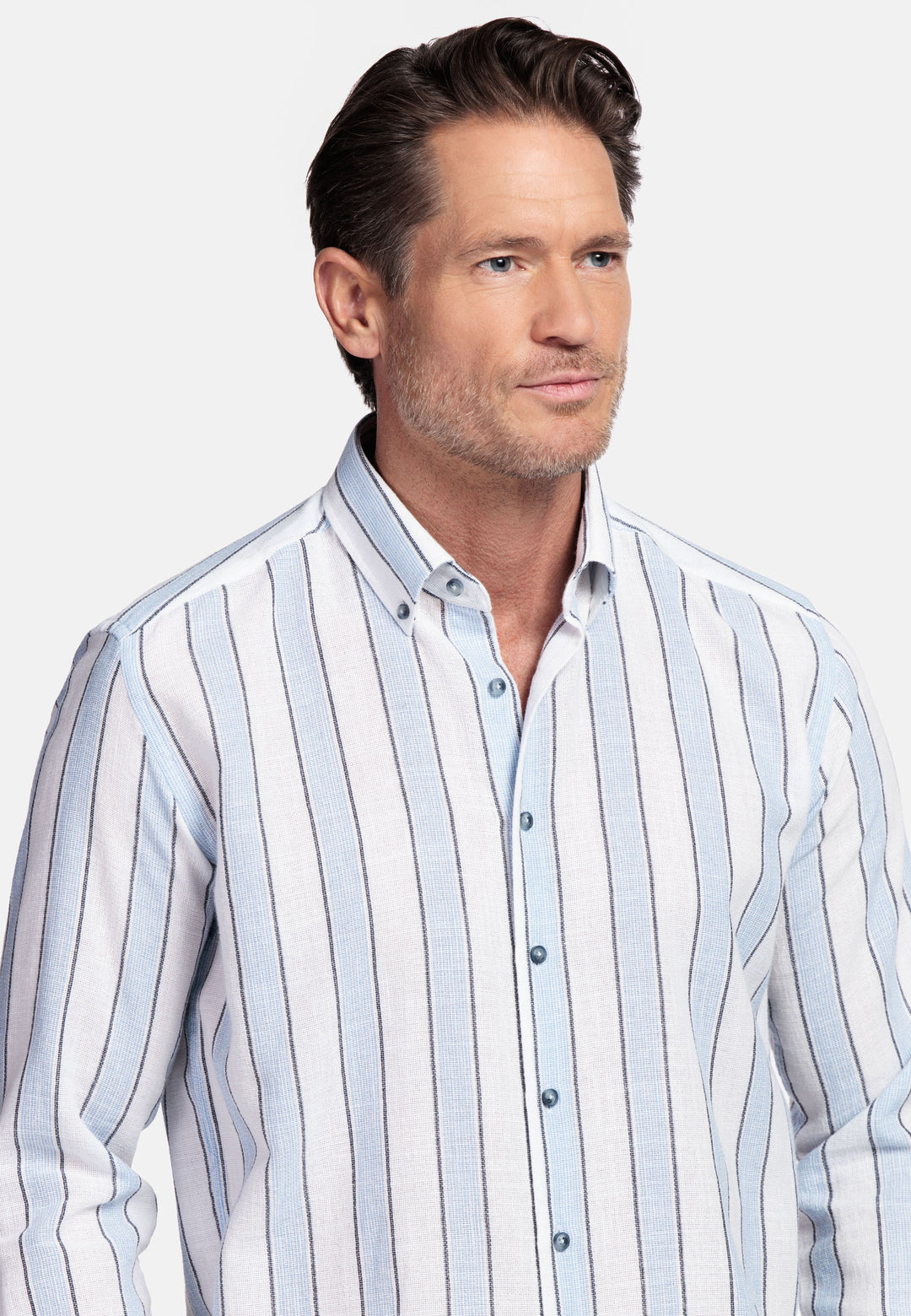 Giordano Loretto Structured Gestreept Overhemd - Blue