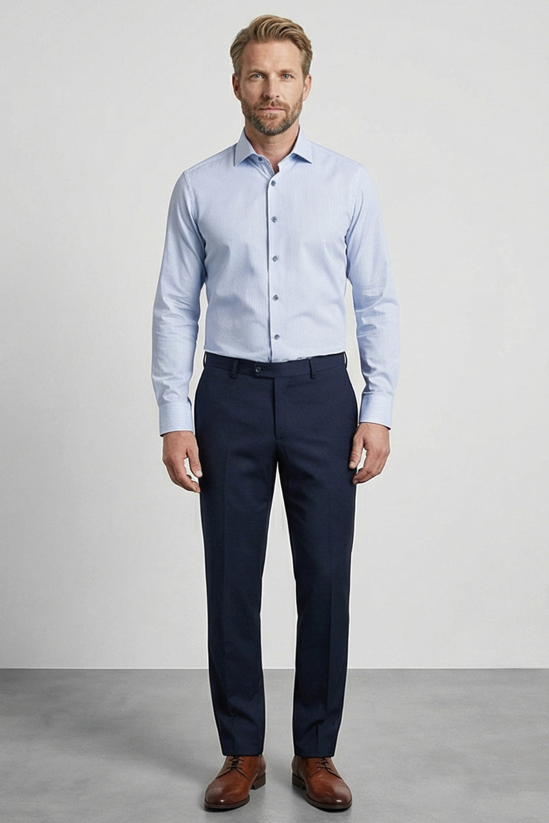 Giordano Maggiore Semi Cutaway Overhemd - Blauw