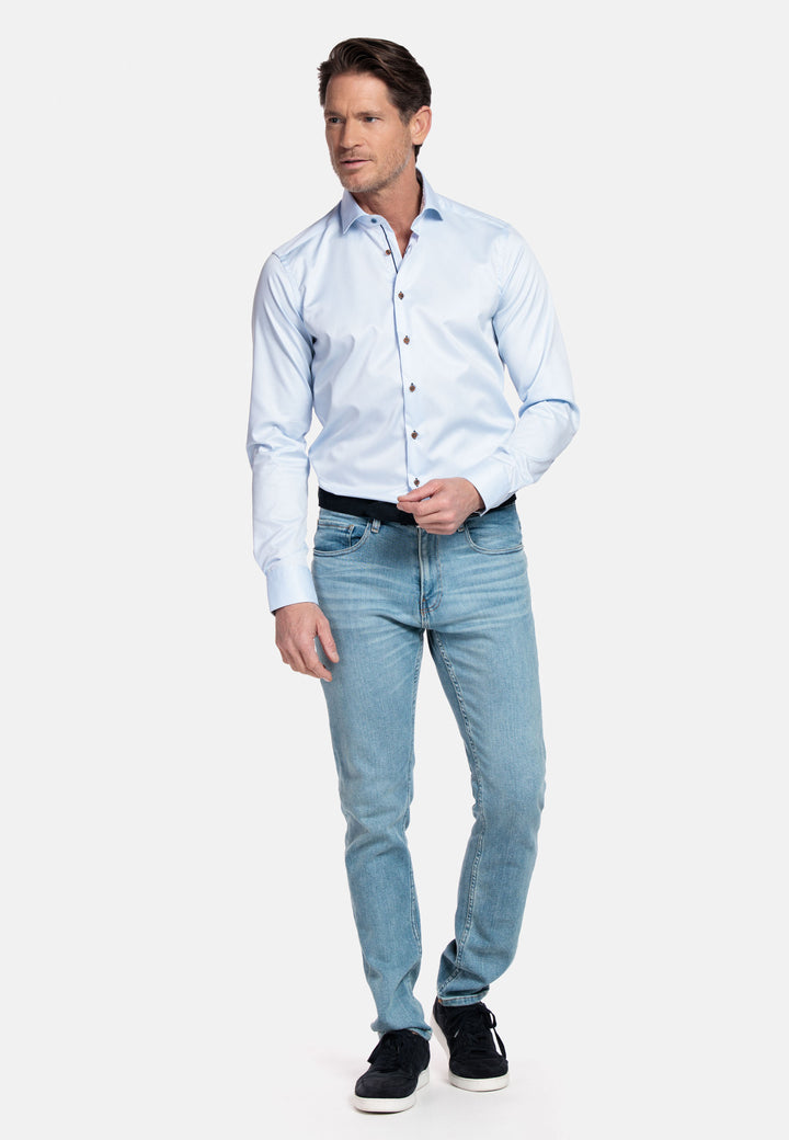 Giordano Locarno Two-ply Overhemd - Lichtblauw