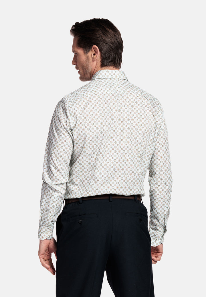 Giordano Belmonte Button Under Print Overhemd - Green