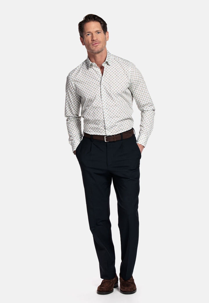 Giordano Belmonte Button Under Print Overhemd - Green