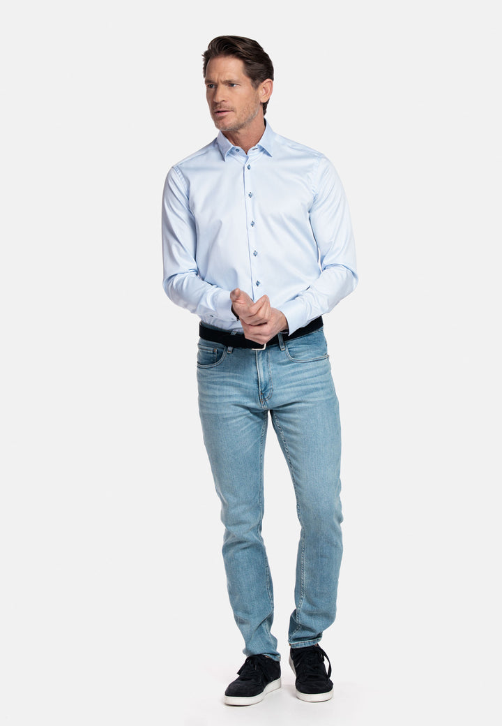 Giordano Belmonte Button Under Overhemd - Lichtblauw