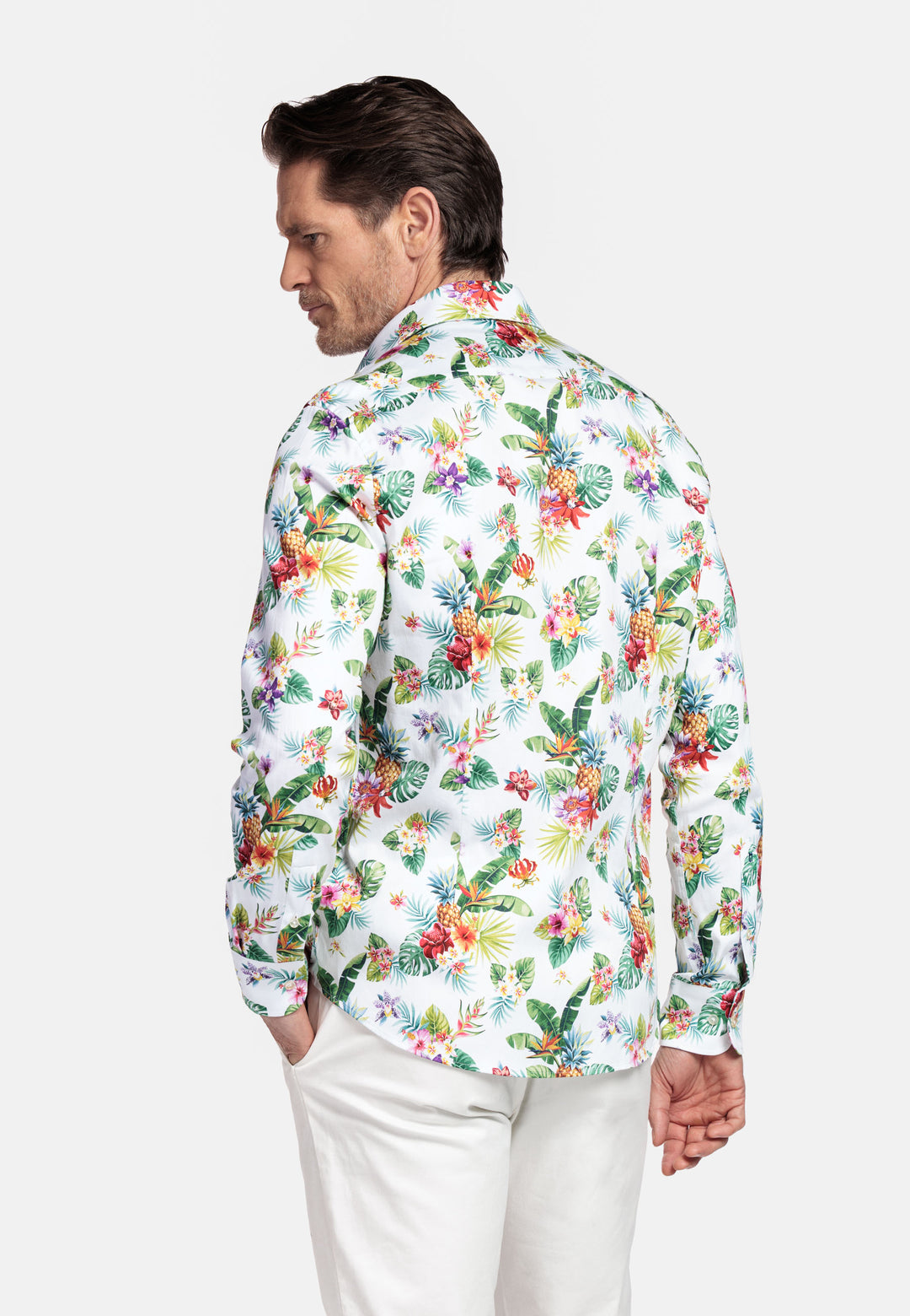 Giordano Maggiore Bloemenprint Overhemd - Green