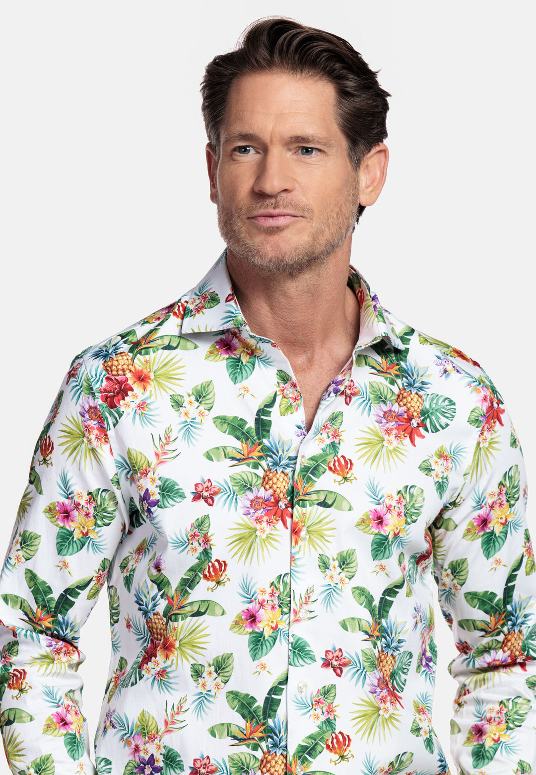 Giordano Maggiore Bloemenprint Overhemd - Green