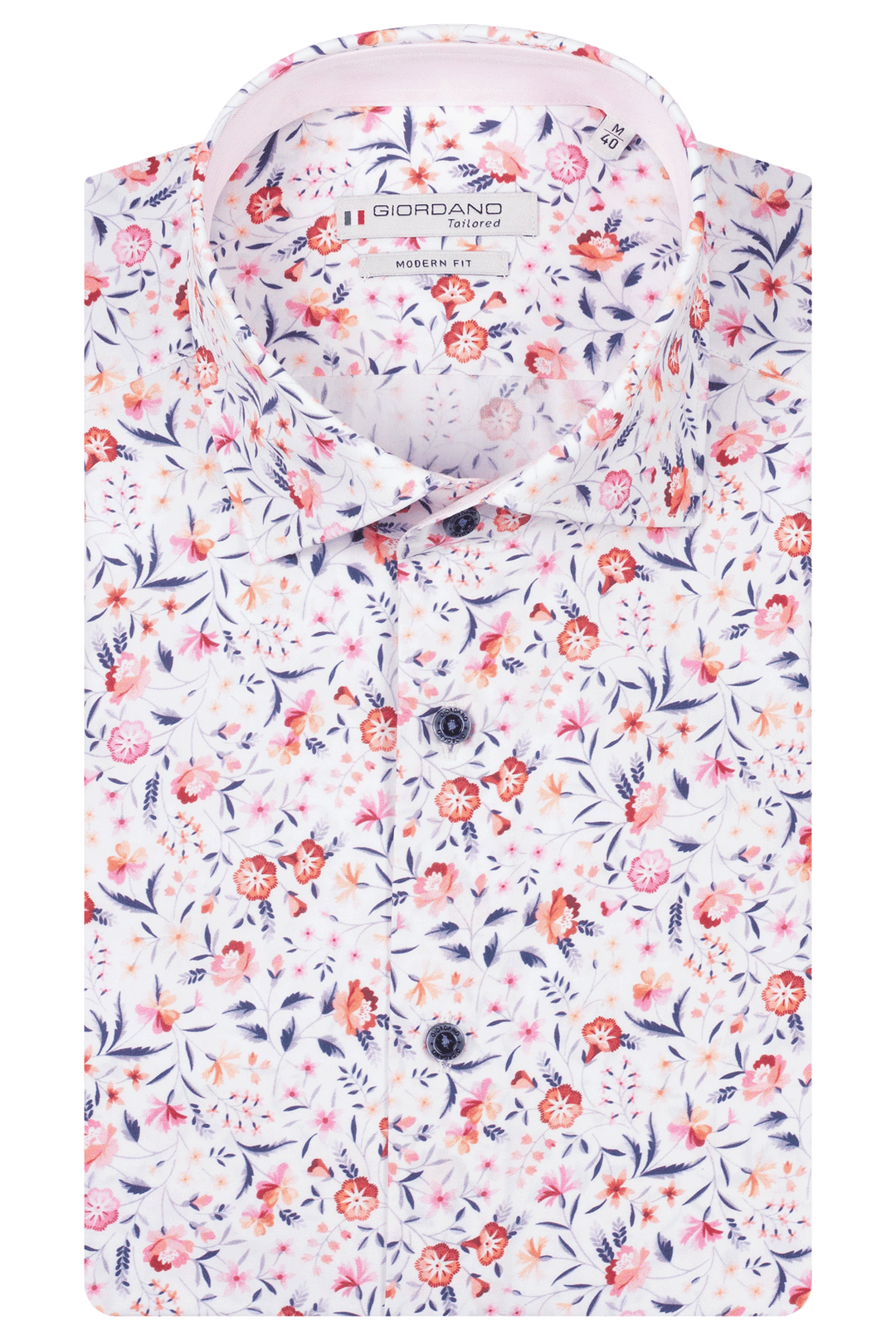 Giordano Locarno Bloemenprint Overhemd - White
