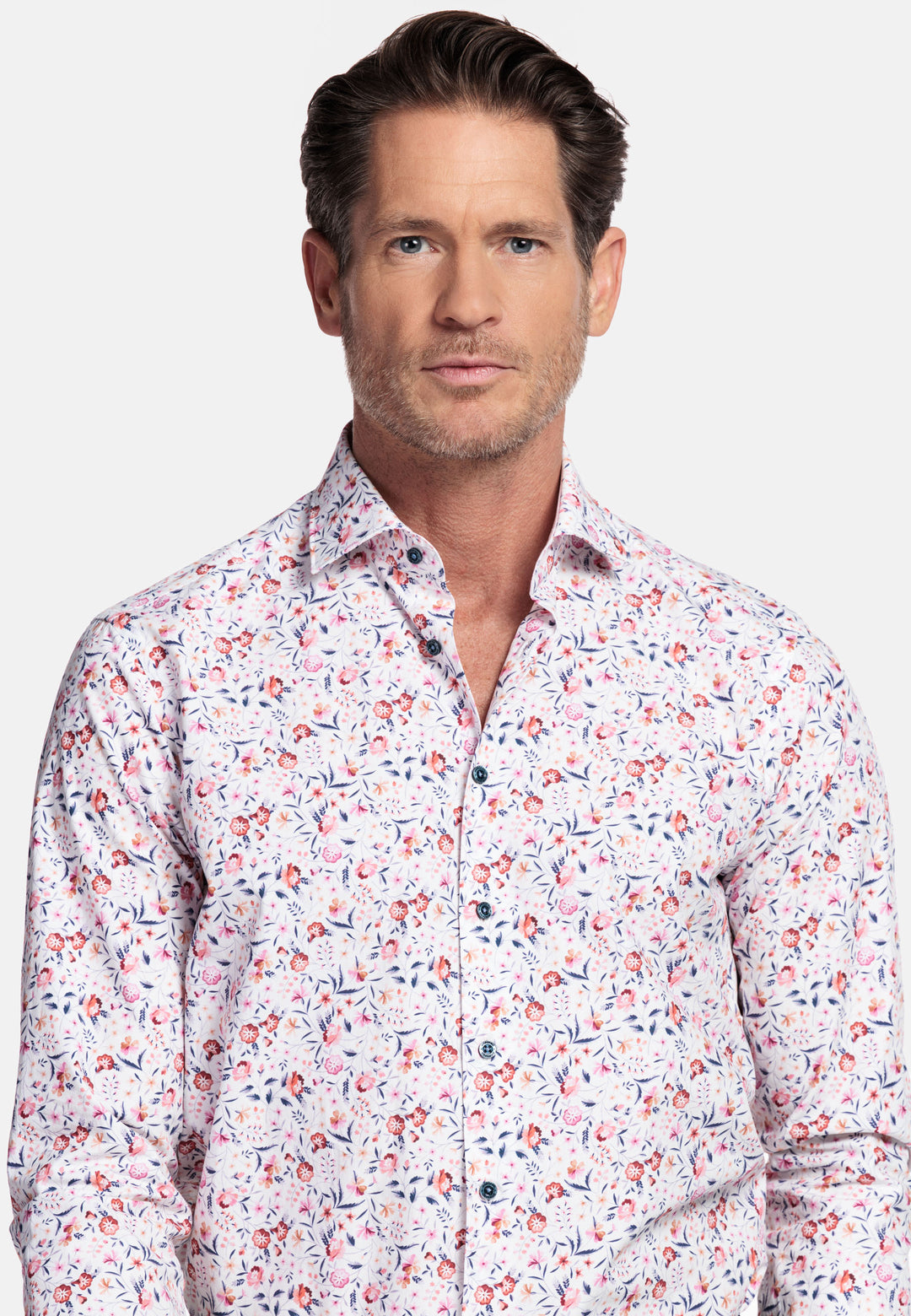 Giordano Locarno Bloemenprint Overhemd - White