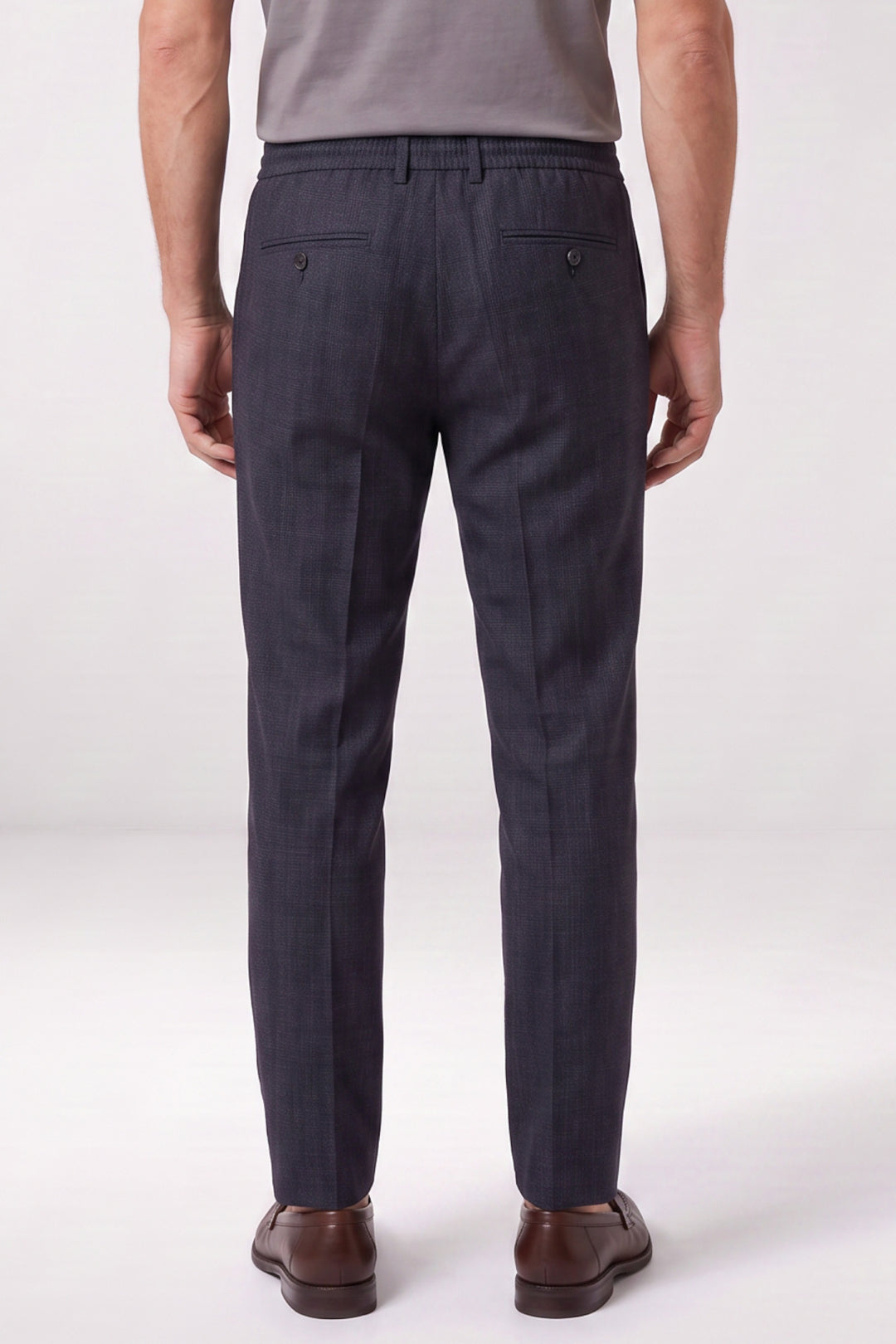 Giordano Certosa Geruite Pantalon - Donkerblauw