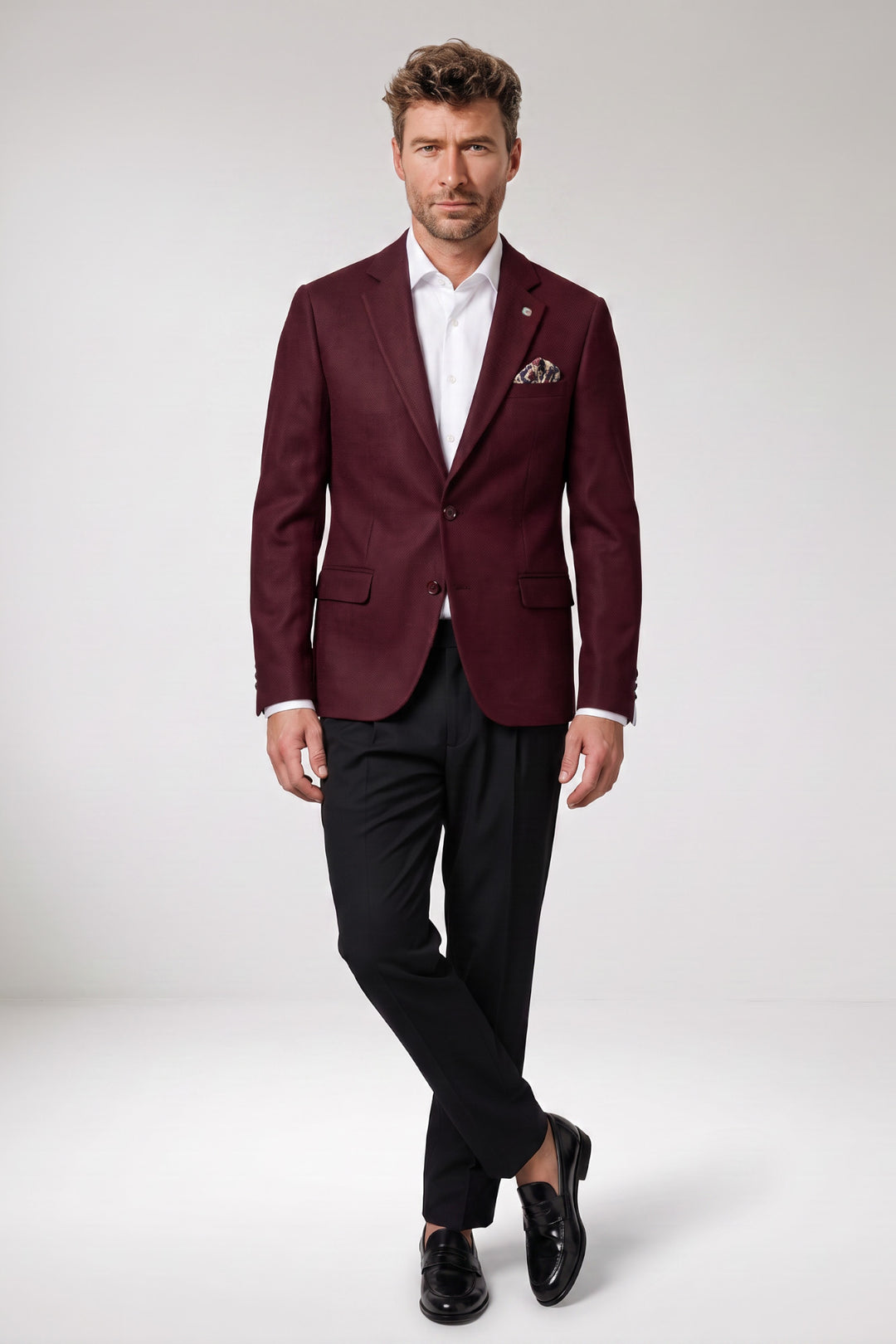 Giordano Roberto Luxury Wool Colbert - Rood