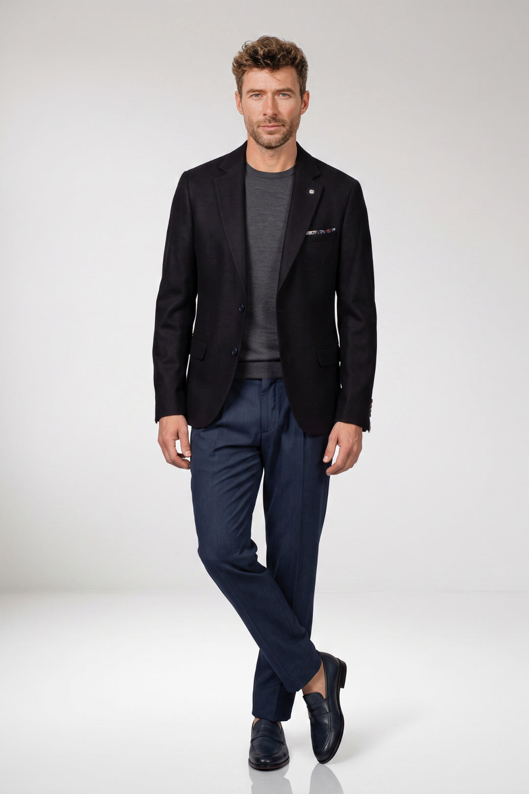 Giordano Roberto Luxury Wool Colbert - Donkerblauw