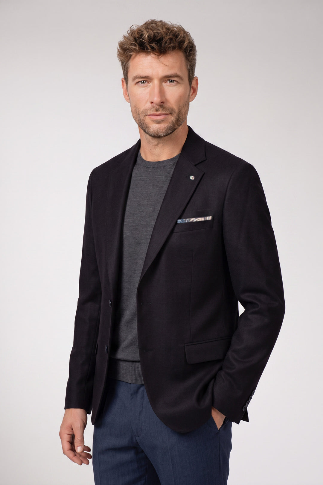 Giordano Roberto Luxury Wool Colbert - Donkerblauw