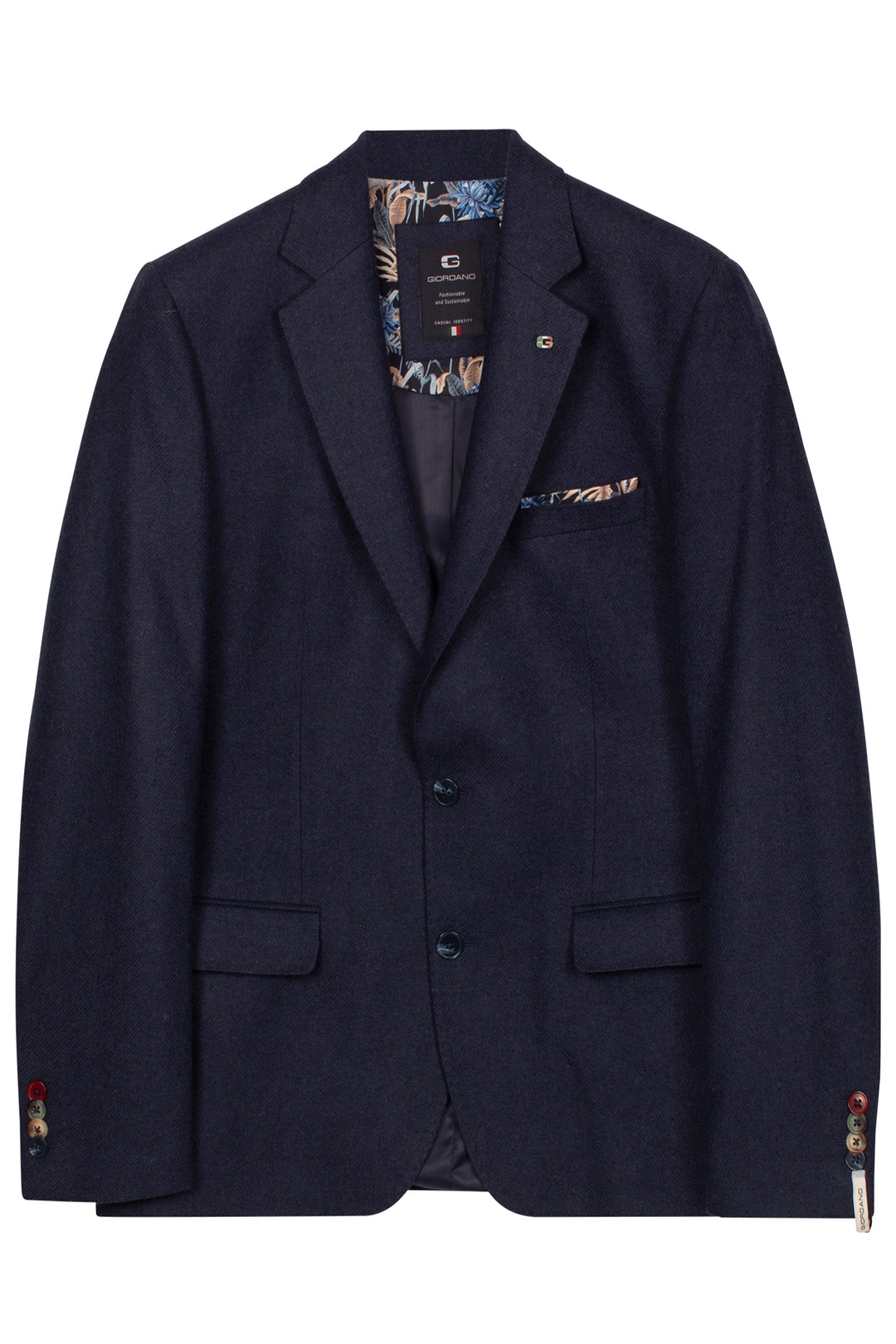 Giordano Roberto Luxury Wool Colbert - Blauw