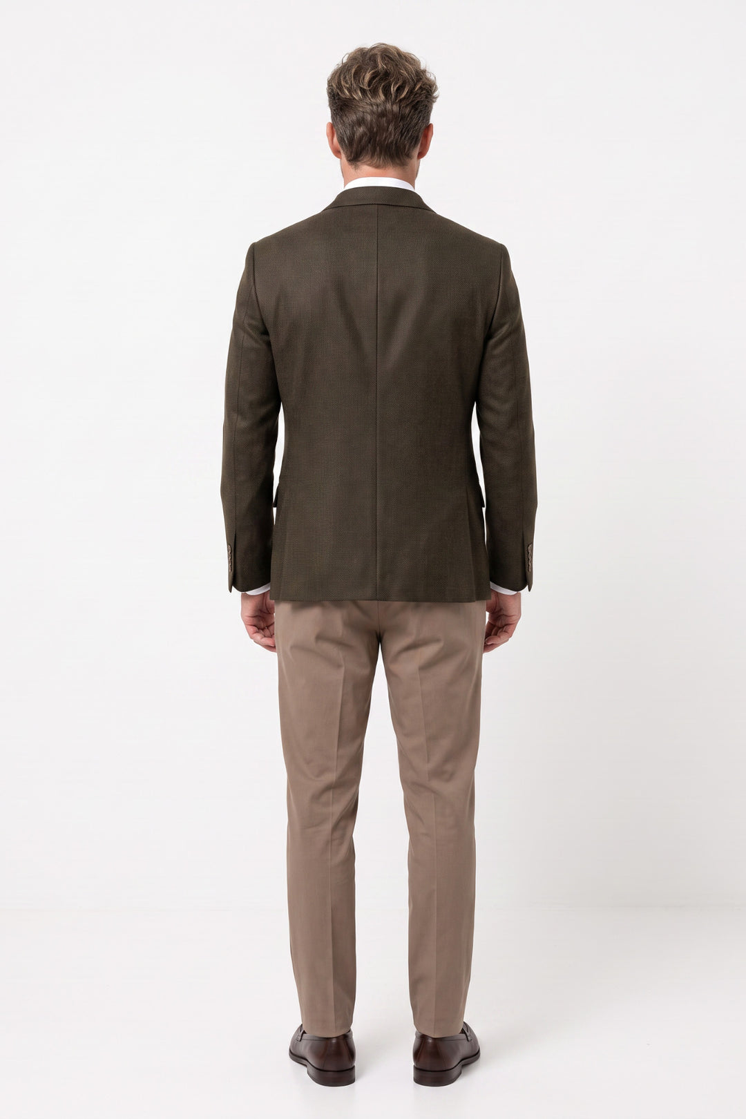 Giordano Roberto Luxury Wool Colbert - Donkergroen