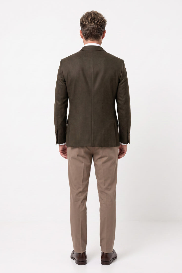 Giordano Roberto Luxury Wool Colbert - Donkergroen