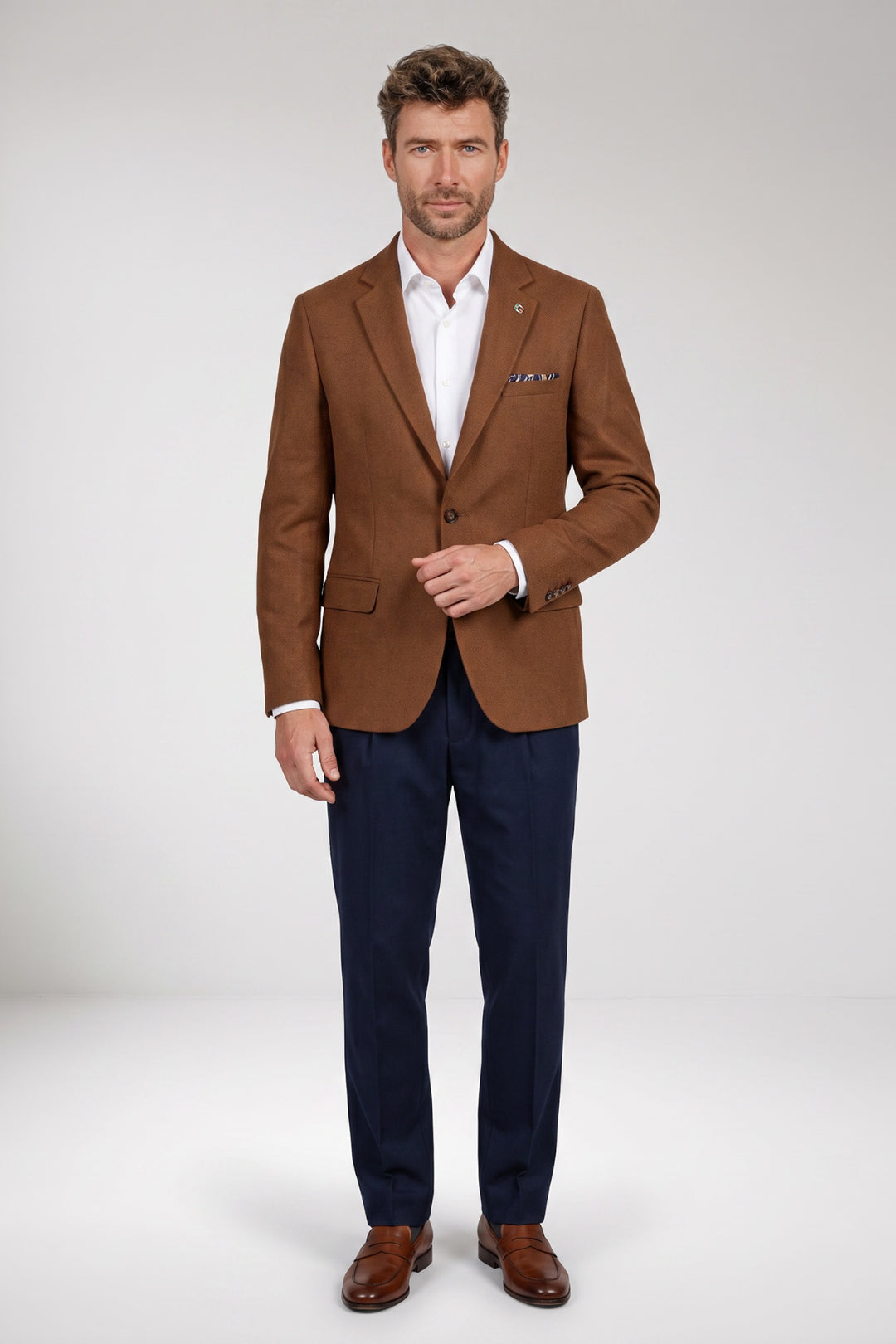 Giordano Roberto Luxury Wool Colbert - Beige