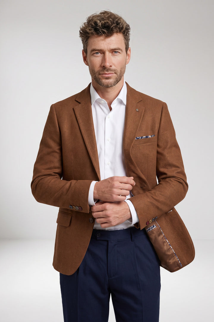 Giordano Roberto Luxury Wool Colbert - Beige