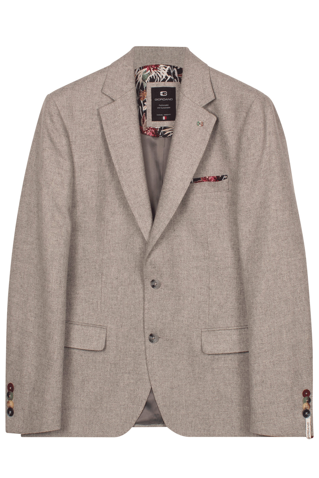 Giordano Roberto Luxury Wool Colbert - Grijs