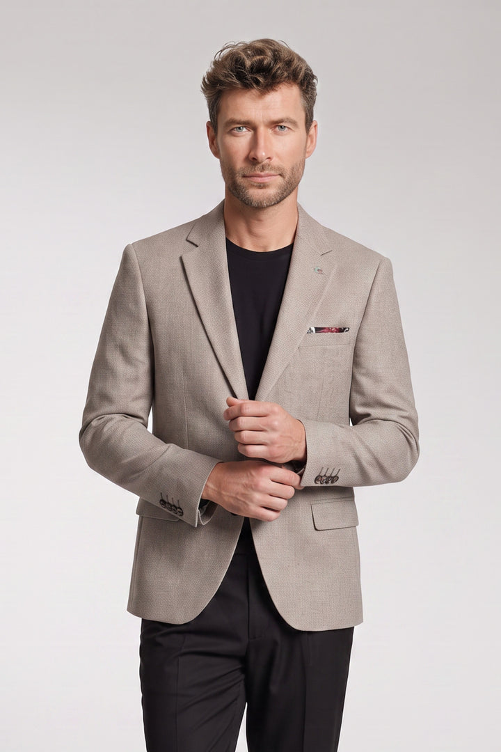 Giordano Roberto Luxury Wool Colbert - Grijs